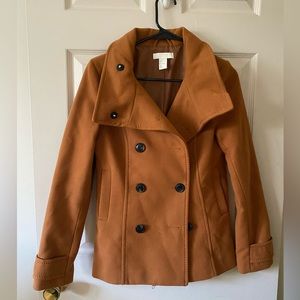 Rust Brown Orange H&M Peacoat Jacket Winter Coat